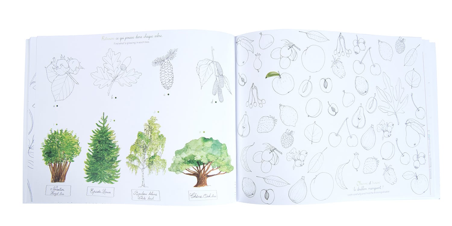 Quaderno da Colorare con Attività Le Jardin | Moulin Roty 712601 La Natura