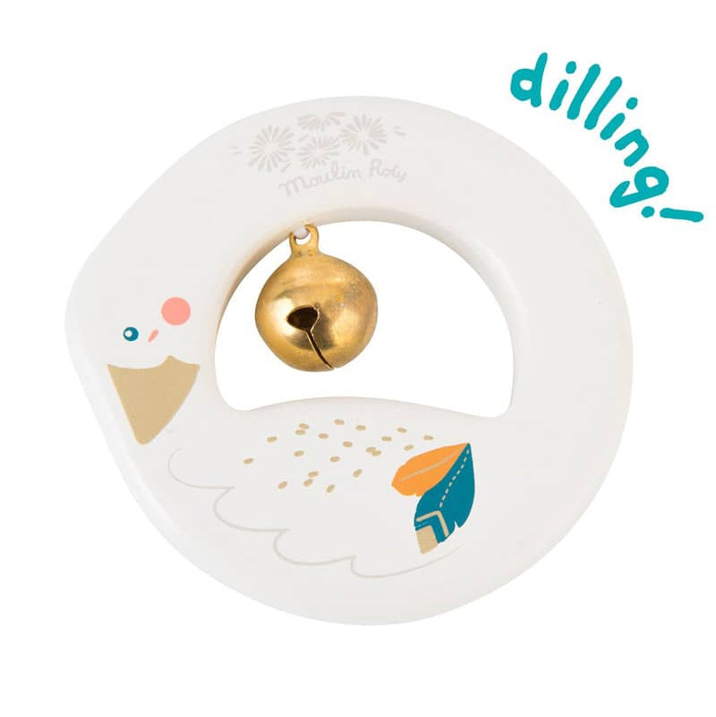 Moulin Roty | Oca in Legno con Anelli, 9cm Le Voyage d'Olga