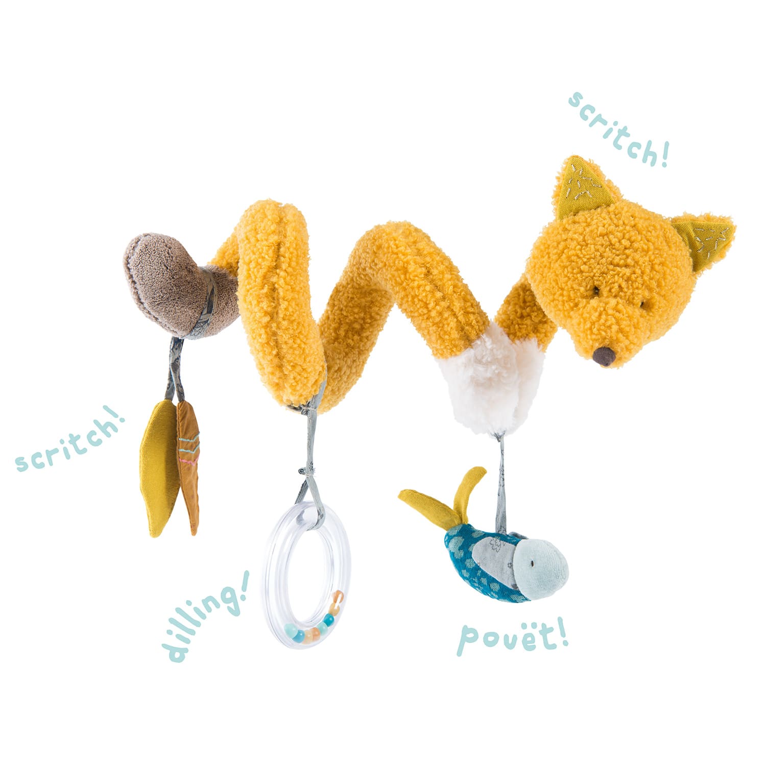 Moulin Roty | Spirale Attività Passeggino Volpe Chaussette 30cm 714079