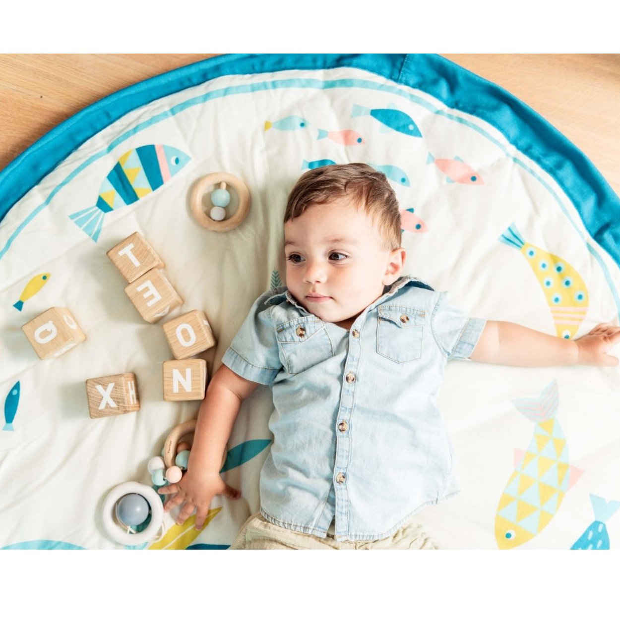 Sacco Portagiochi, Tappeto Gioco Imbottito, Borsa Balena | Moulin Roty