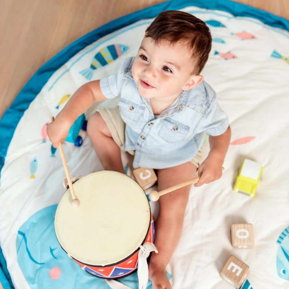 Sacco Portagiochi, Tappeto Gioco Imbottito, Borsa Balena | Moulin Roty
