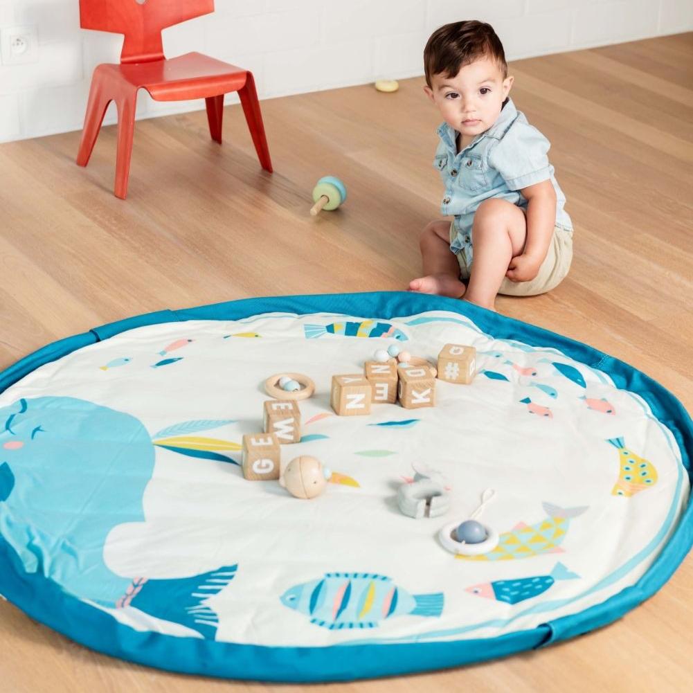 Sacco Portagiochi, Tappeto Gioco Imbottito, Borsa Balena | Moulin Roty