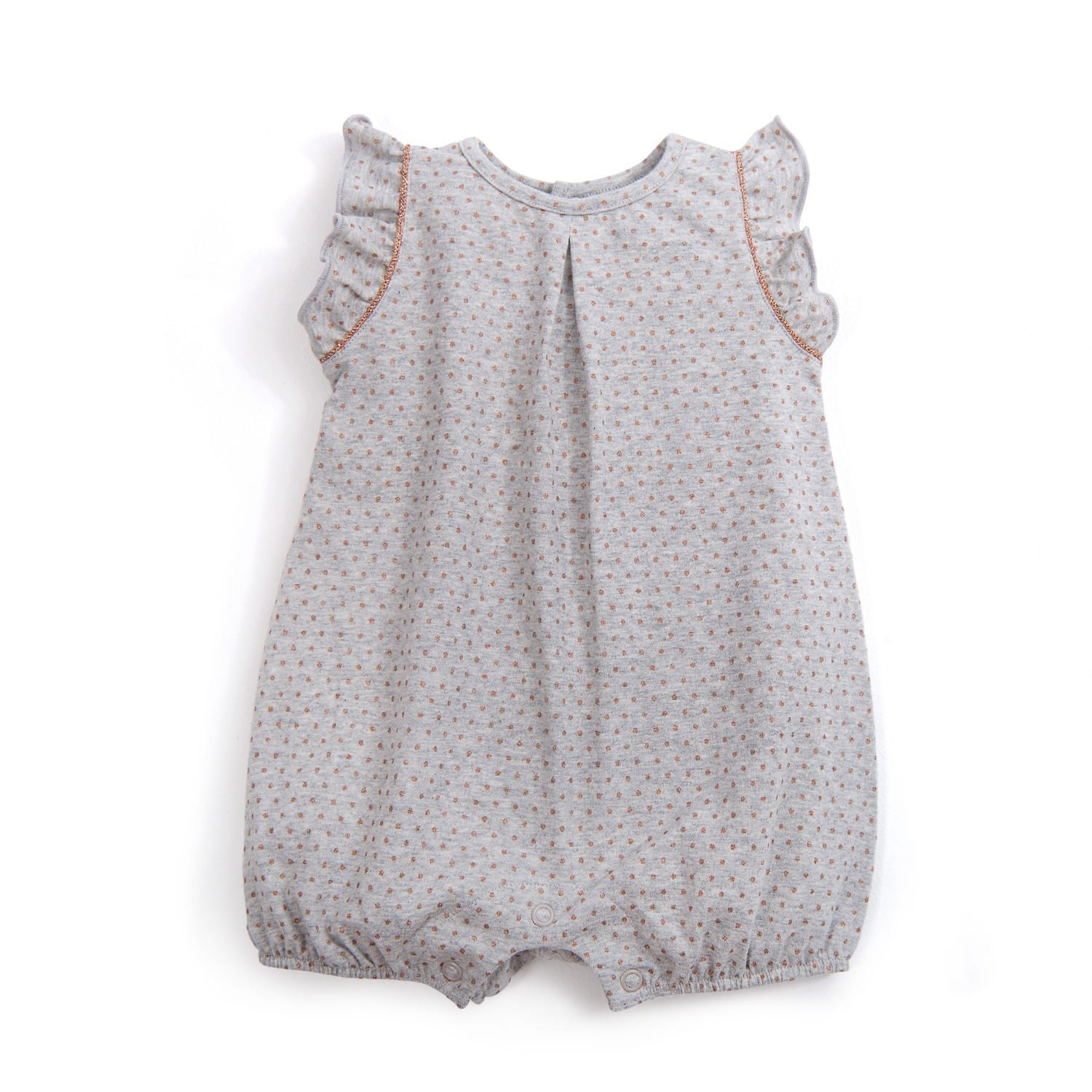 Moulin Roty | Tutina Neonato Grigio Melange Zazi con Pois Bimba