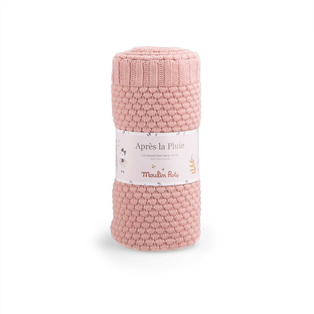 Moulin Roty | Copertina in Misto Lana Neonato Rosa, Après la Pluie