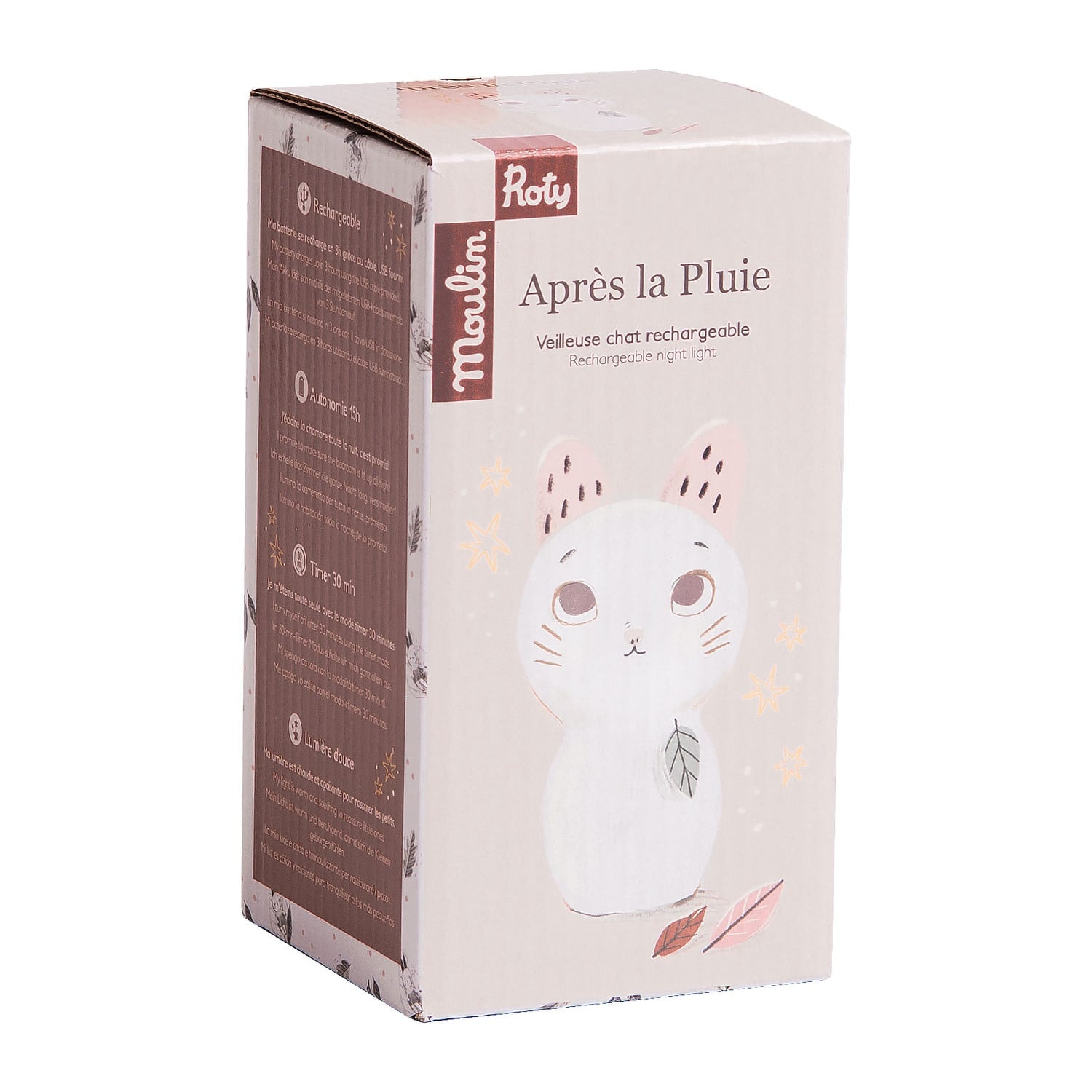 Luce Notturna Ricaricabile Gatto Après la Pluie Moulin Roty 715250