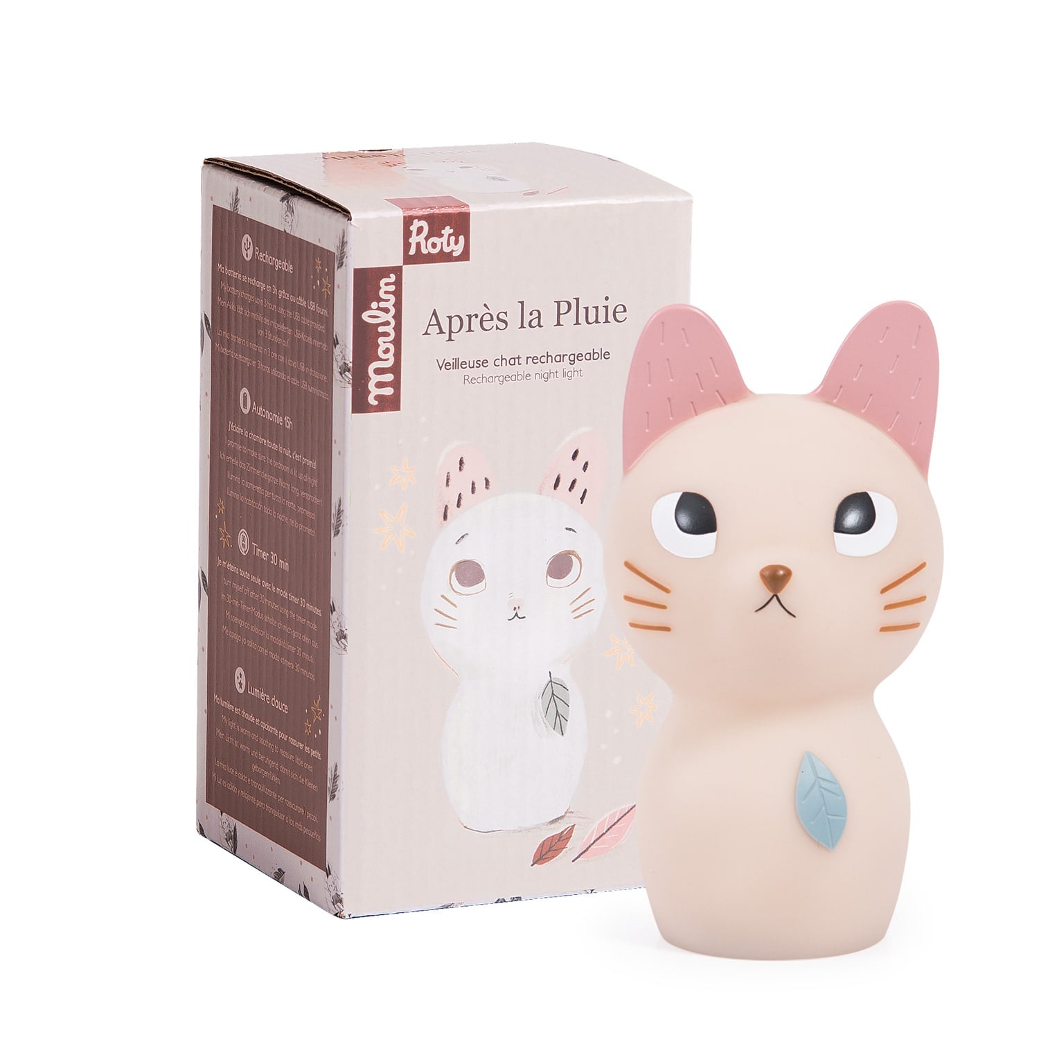 Luce Notturna Ricaricabile Gatto Après la Pluie Moulin Roty 715250