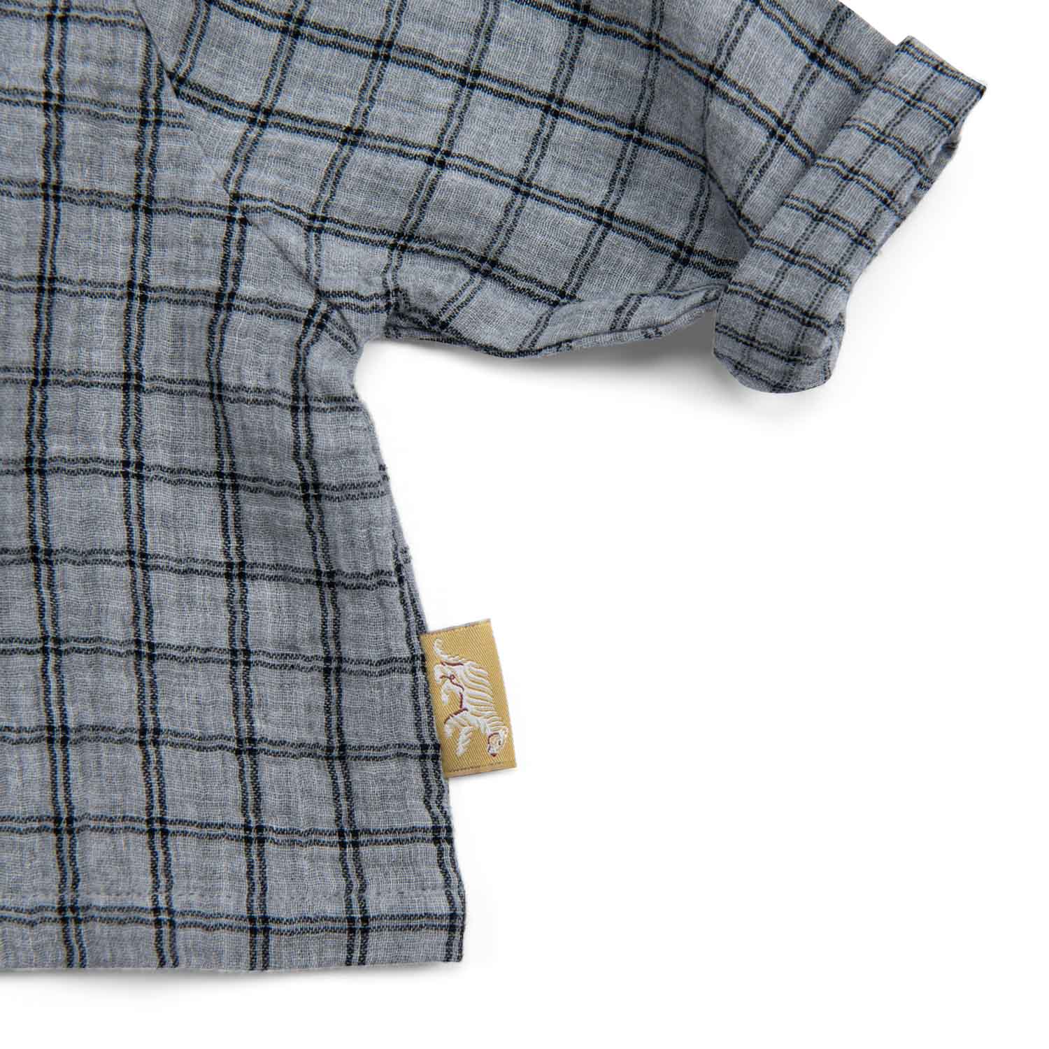 Moulin Roty | Camicia coreana a quadri in mussola, Greg