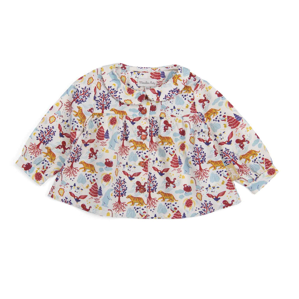 Moulin Roty | Camicia in cotone animali selvaggi, Garance