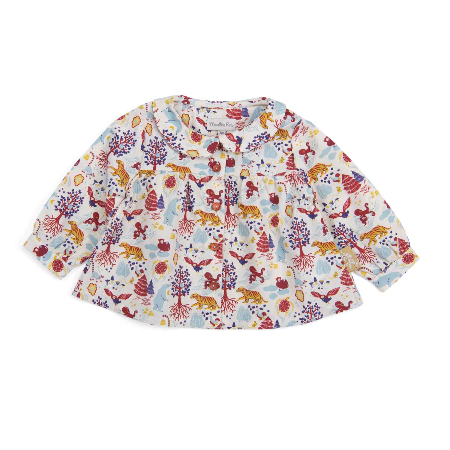 Moulin Roty | Camicia in cotone animali selvaggi, Garance