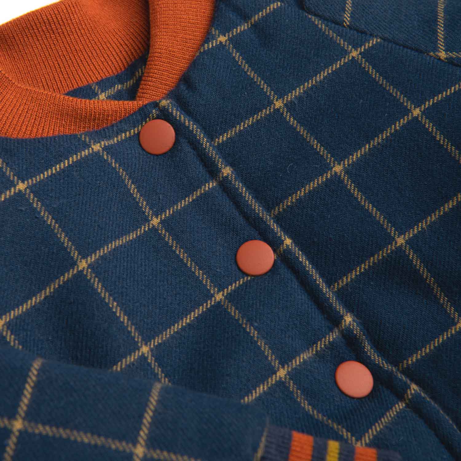 Moulin Roty | Giubbotto bomber a quadri blu notte, Gipsy