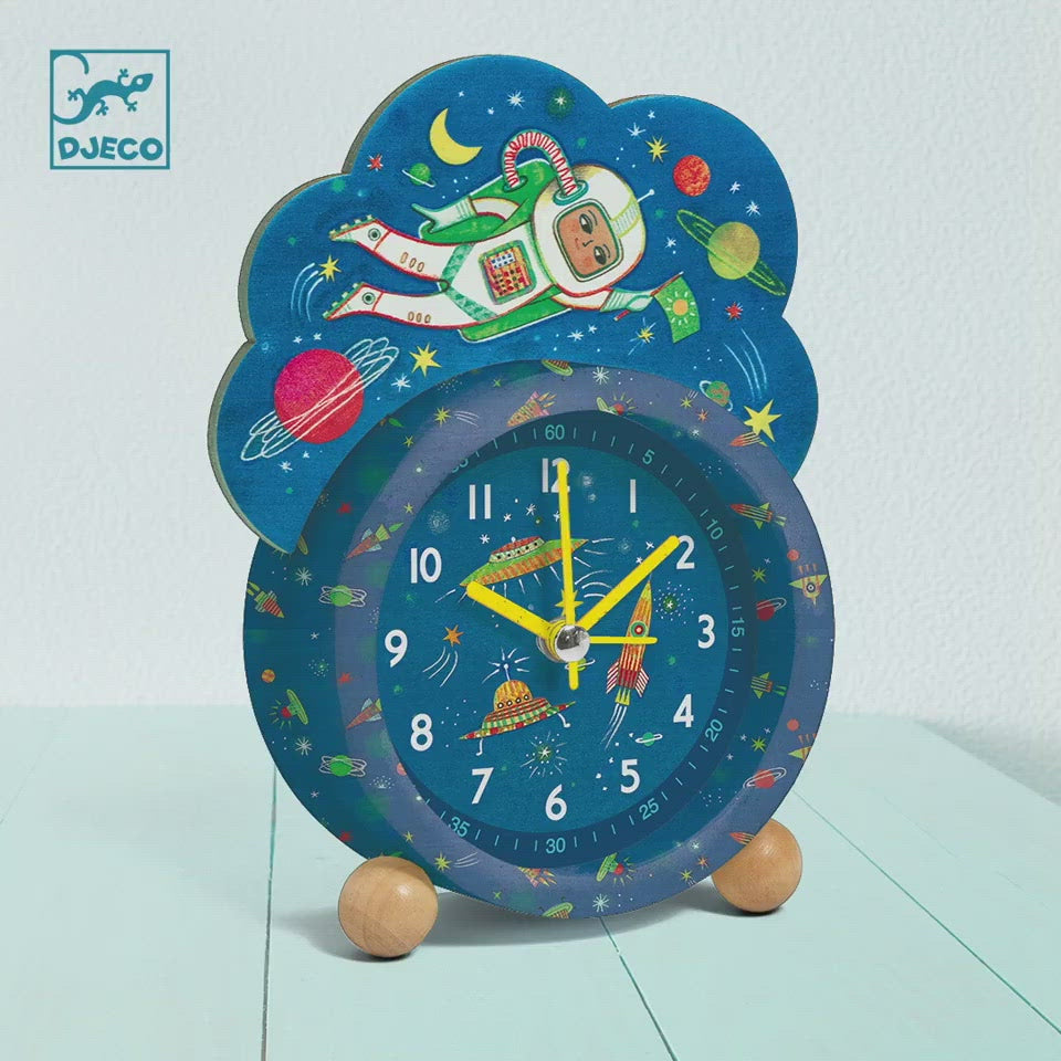 Orologio Sveglia da Tavolo per Bambini, Gatto Rosa | Djeco DD00400