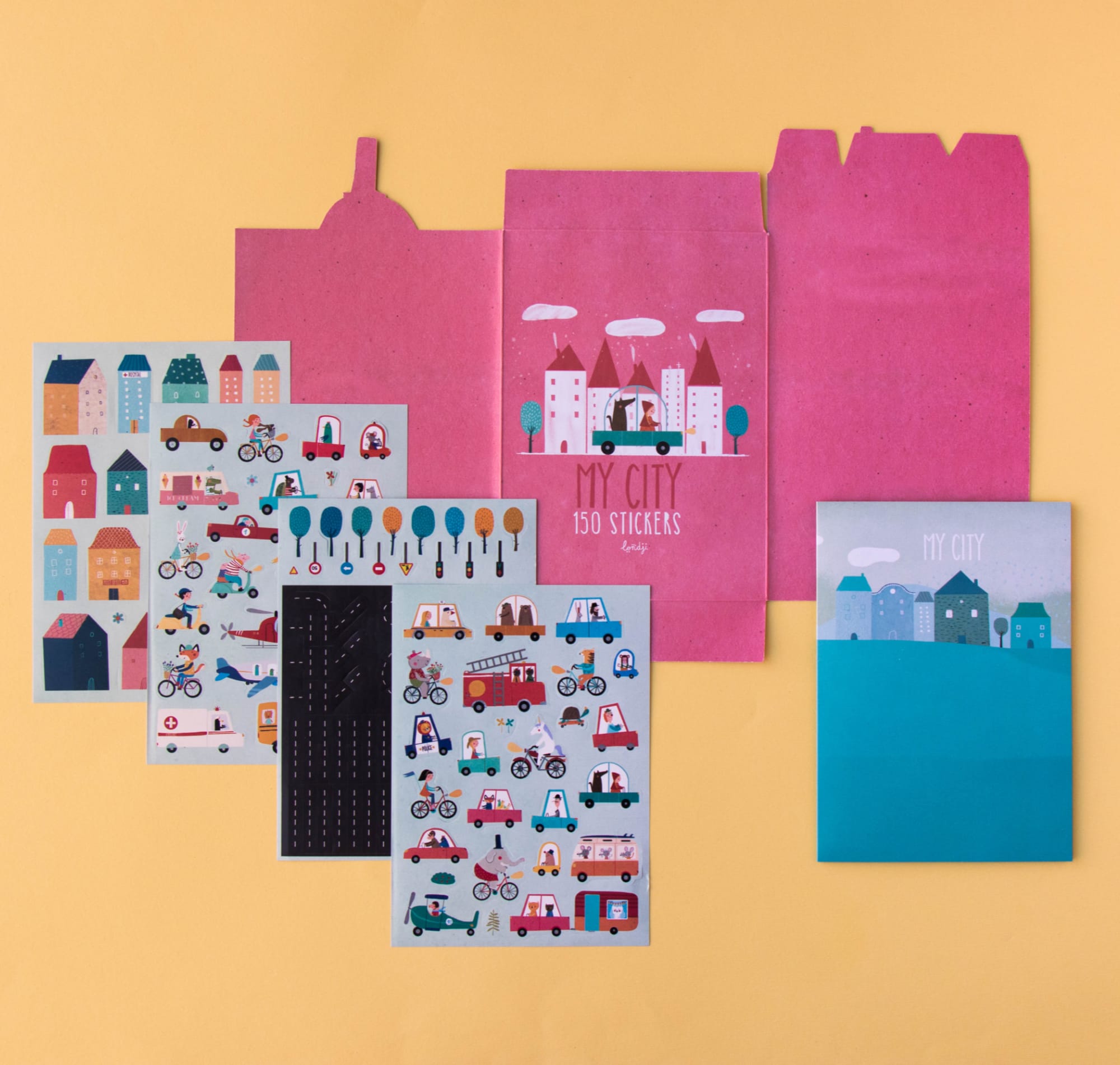 My City removable stickers, 150pcs