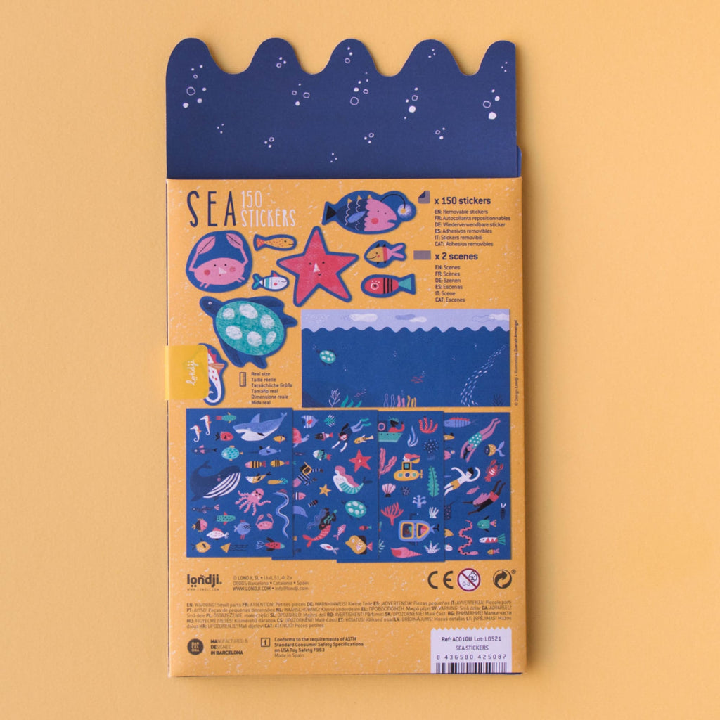 Londji | Adesivi Rimovibili e Sfondi Mare 150 Stickers My Sea