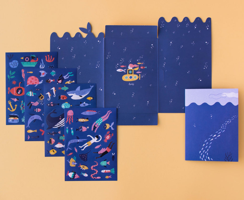 Londji | Adesivi Rimovibili e Sfondi Mare 150 Stickers My Sea