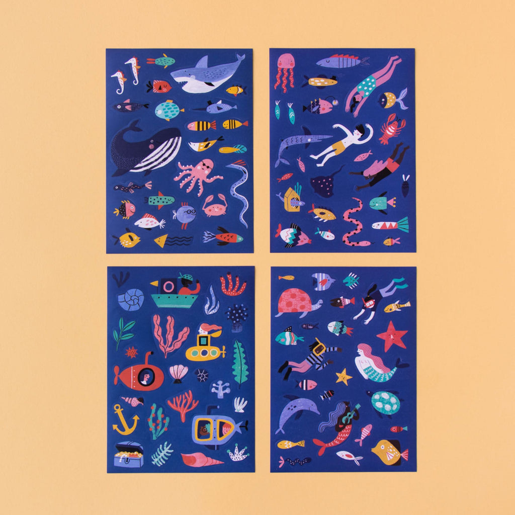 Londji | Adesivi Rimovibili e Sfondi Mare 150 Stickers My Sea