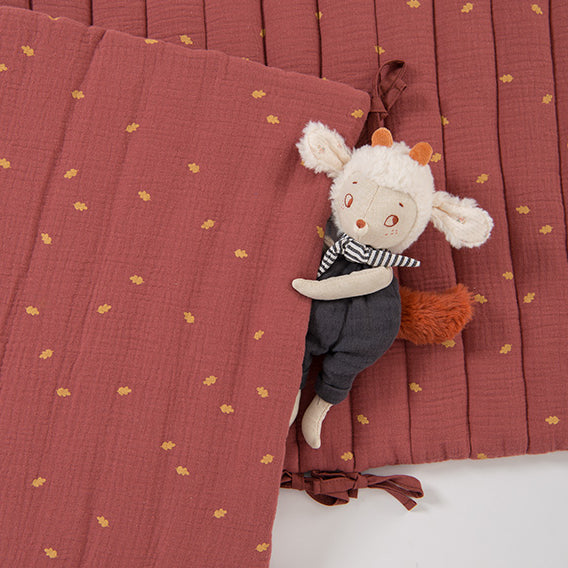 Paracolpi Culla Lettino in Cotone Bio Terracotta | Moulin Roty 715090
