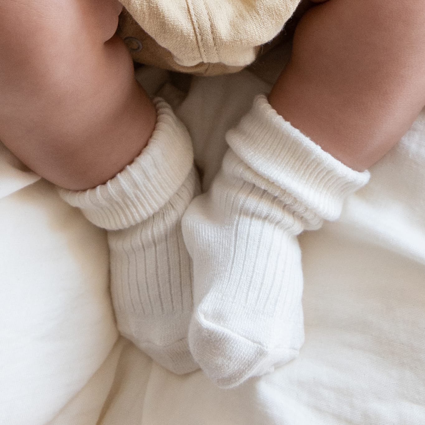 Ribbed bamboo socks Sand