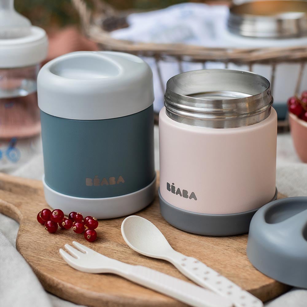 Béaba | Porta pappa termico acciaio inox Eucalipto, 300ml