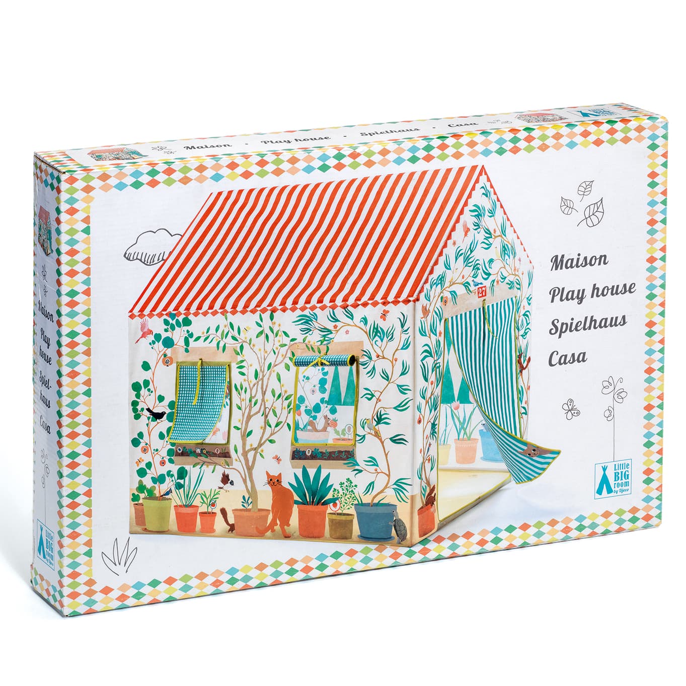 Casa Colorata, Tenda in Tessuto, Maison (100x105x75cm) | Djeco DD04492