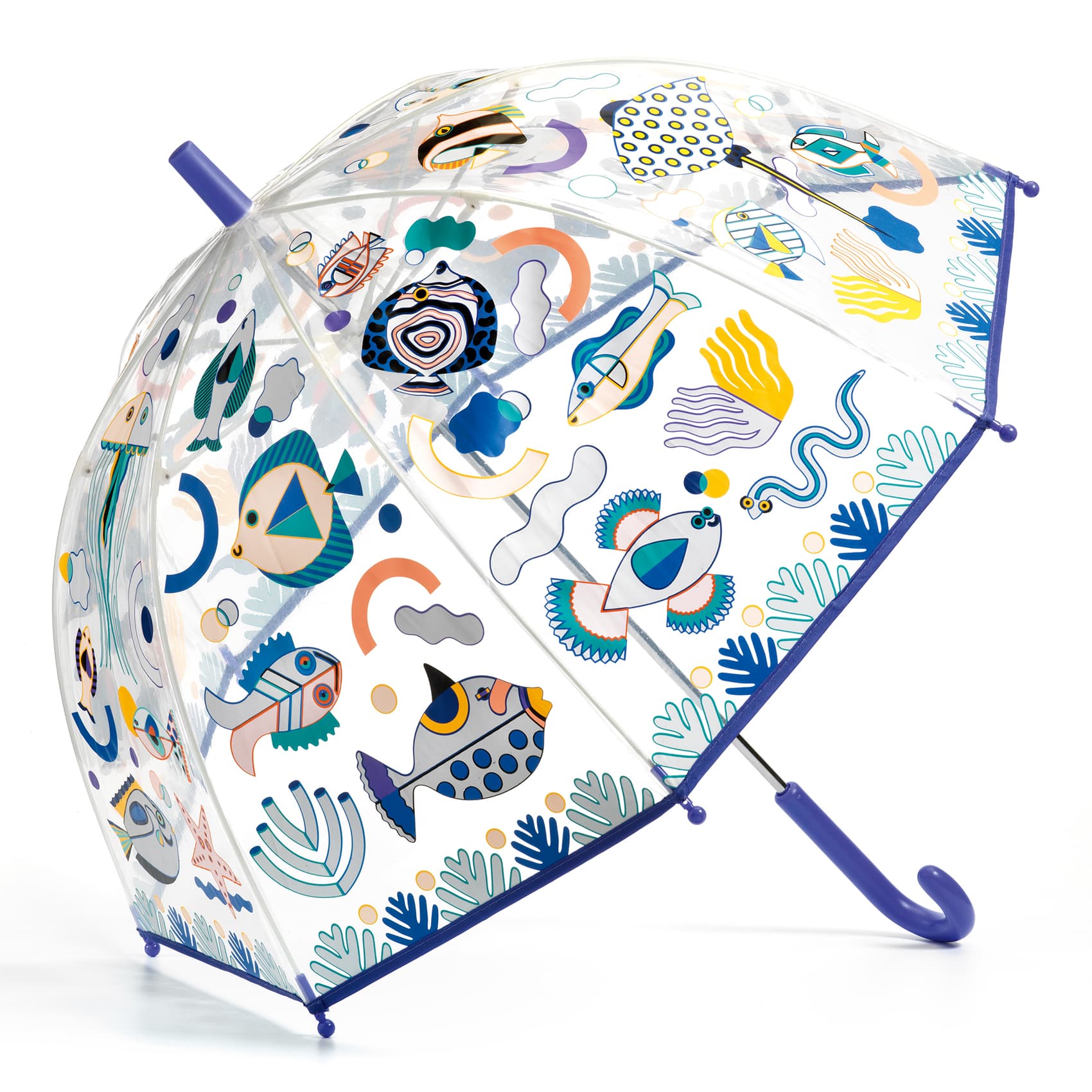 Djeco | Ombrello cambia colore Pesci per bambini, Blu