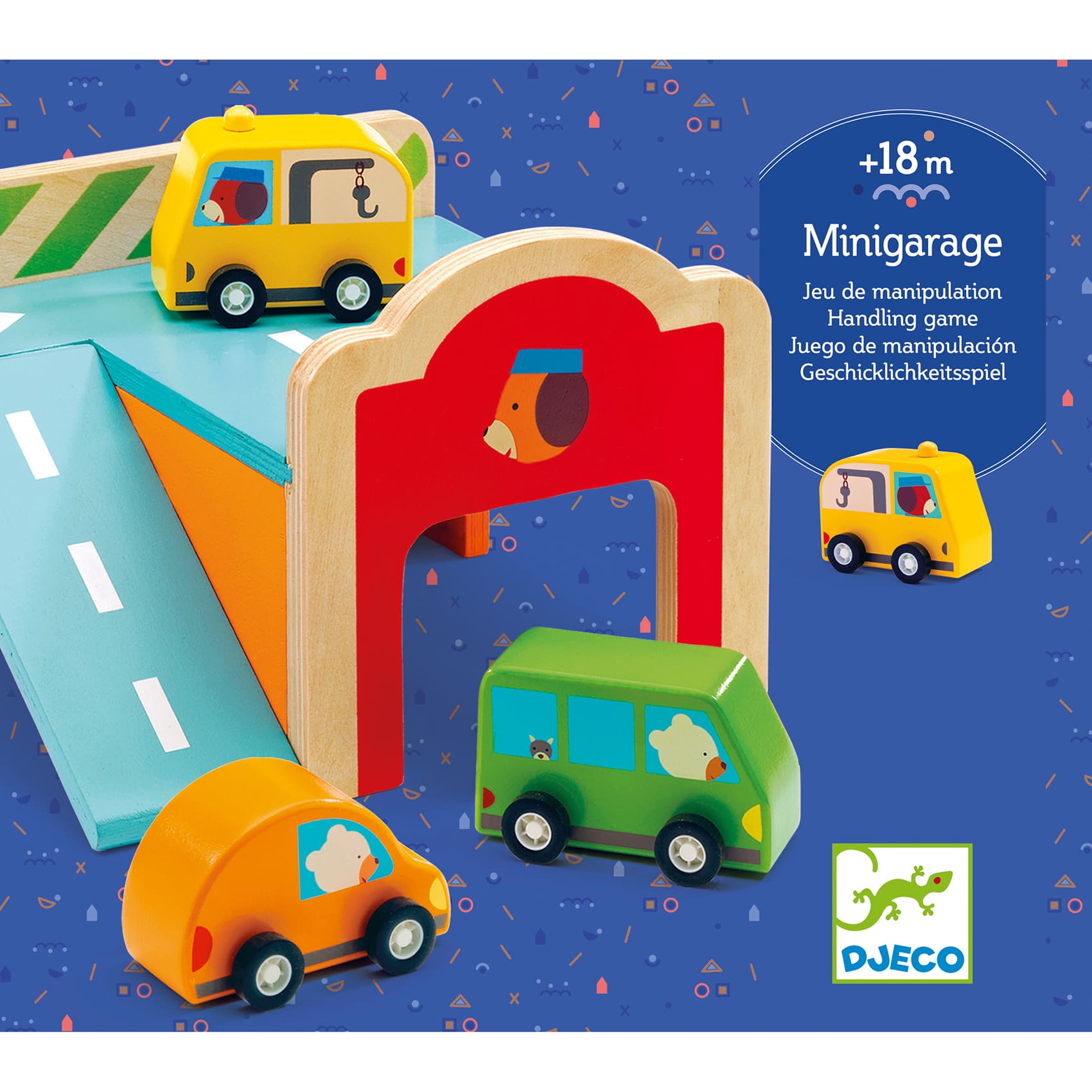 Djeco | Minigarage con macchinine in Legno, 18m +