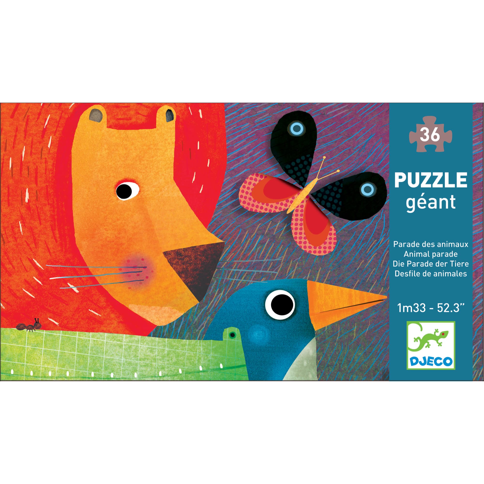 Puzzle Gigante Lungo 1,33 metri Animal Parade 36pz, 4 Anni | Djeco