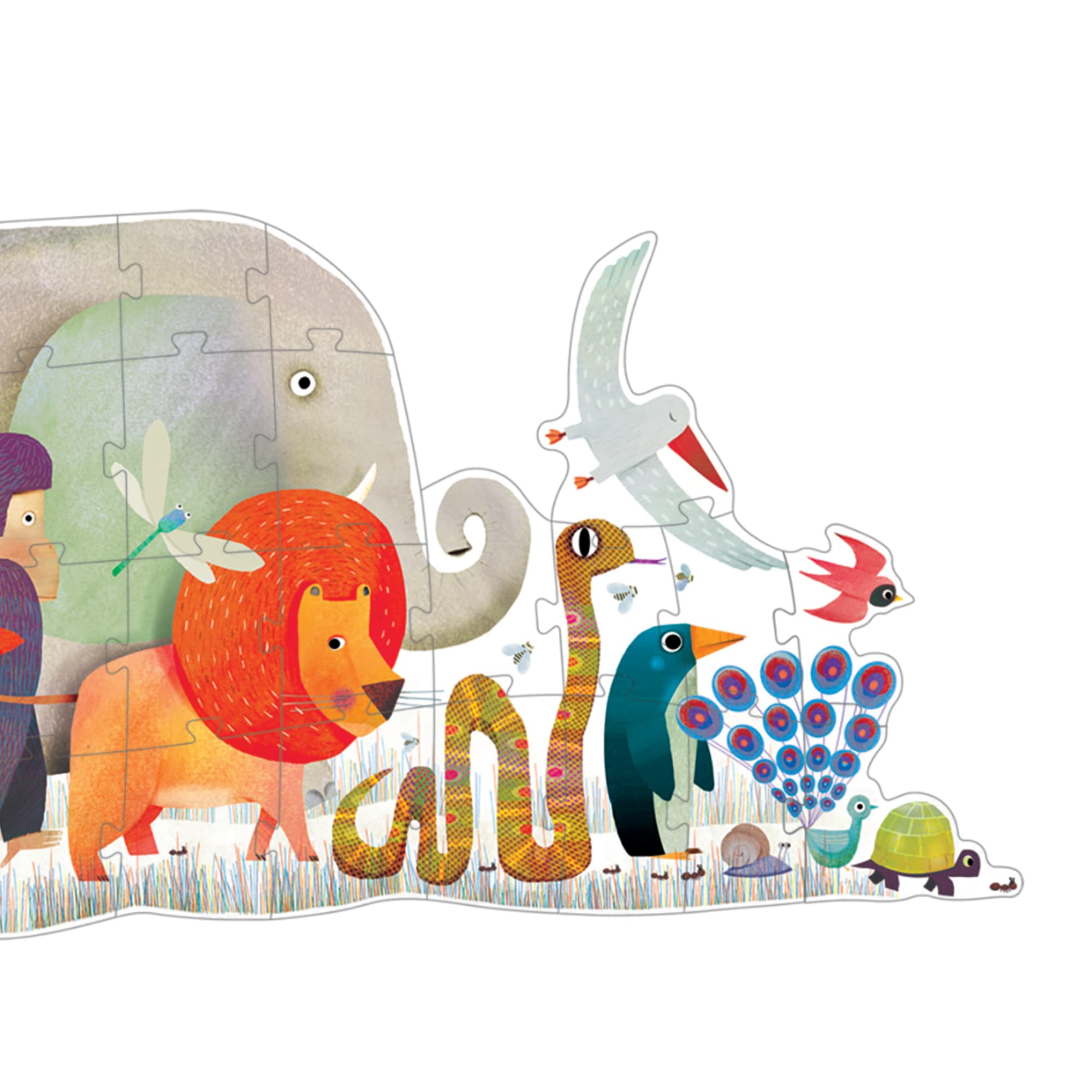 Puzzle Gigante Lungo 1,33 metri Animal Parade 36pz, 4 Anni | Djeco