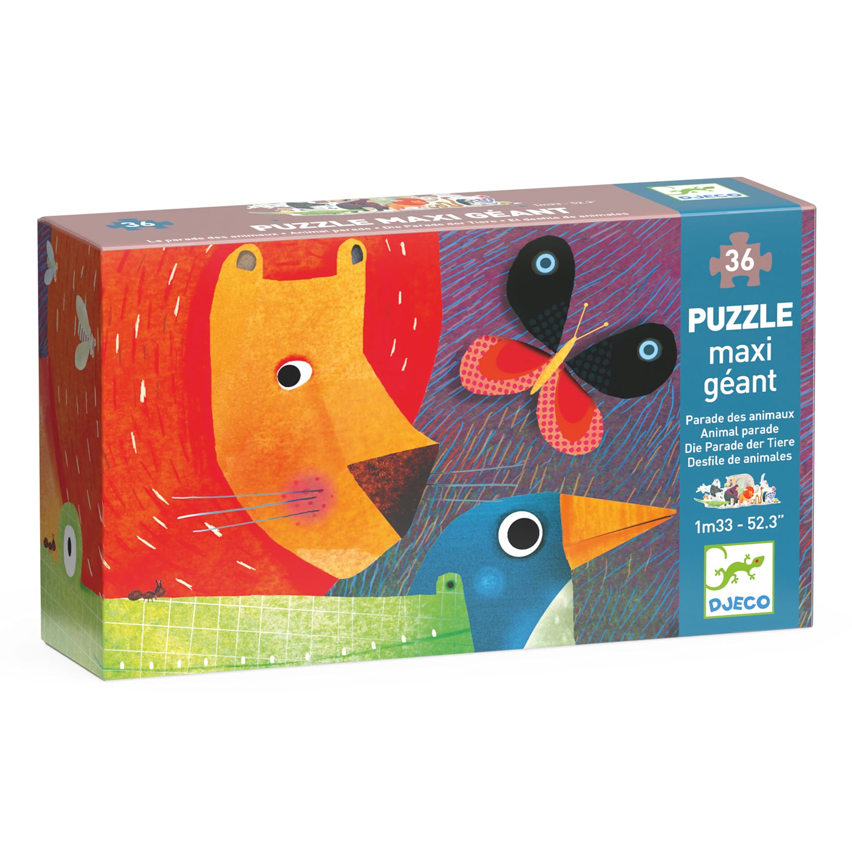 Puzzle Gigante Lungo 1,33 metri Animal Parade 36pz, 4 Anni | Djeco