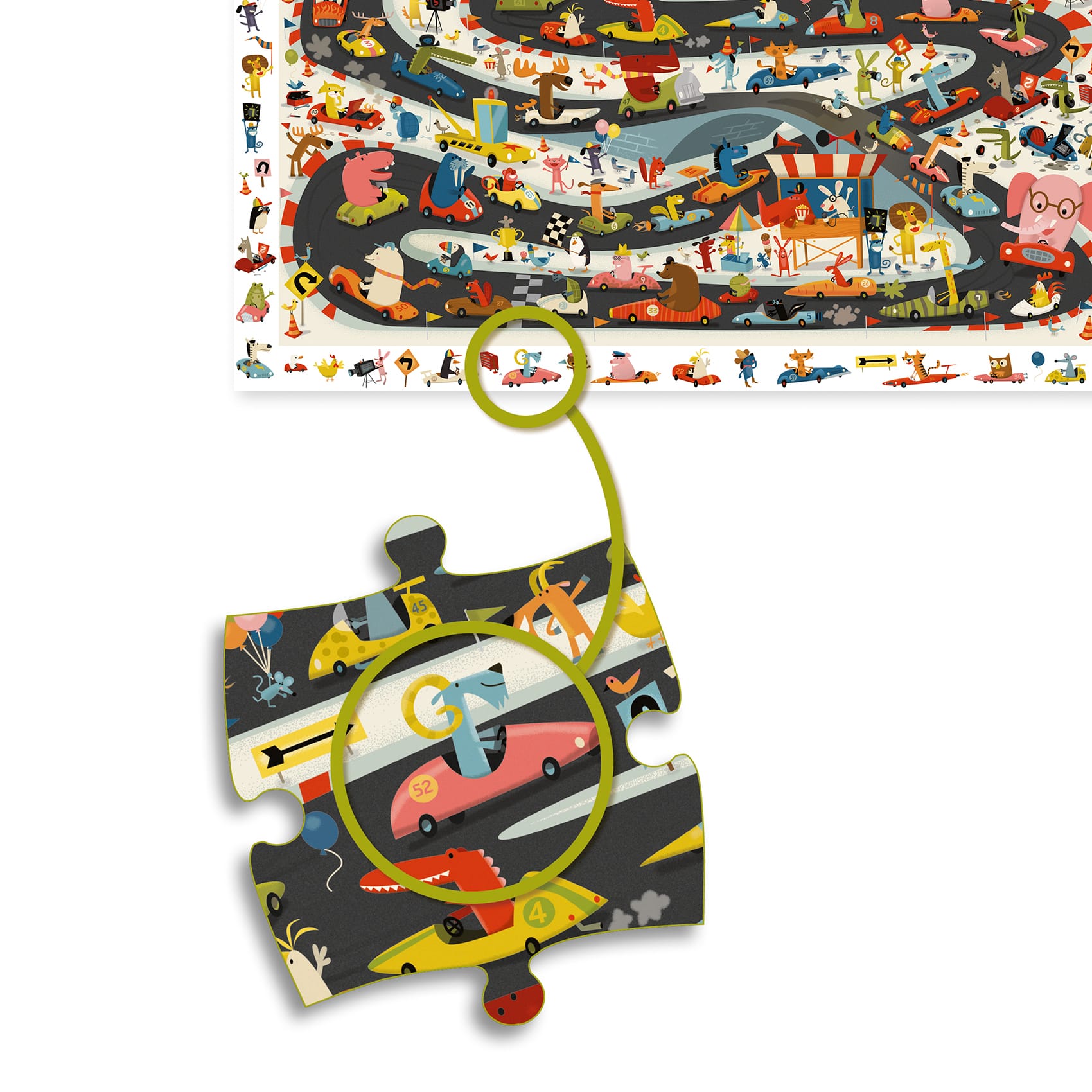 Djeco Puzzle di Osservazione Raduno Automobilistico 54pz DJ07564