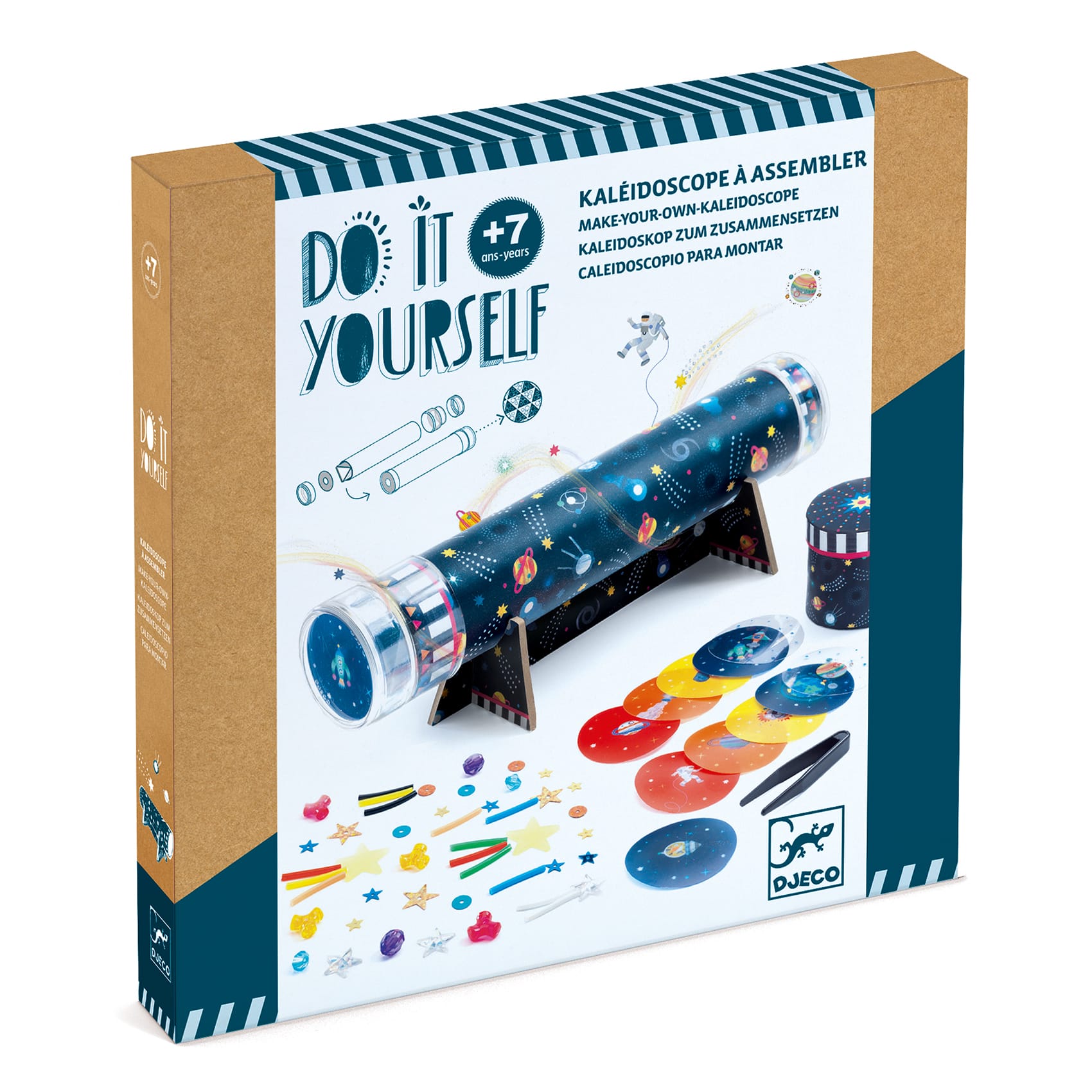 Djeco | Crea Caleidoscopio Spazio, Kit Fai da Te DJ07922