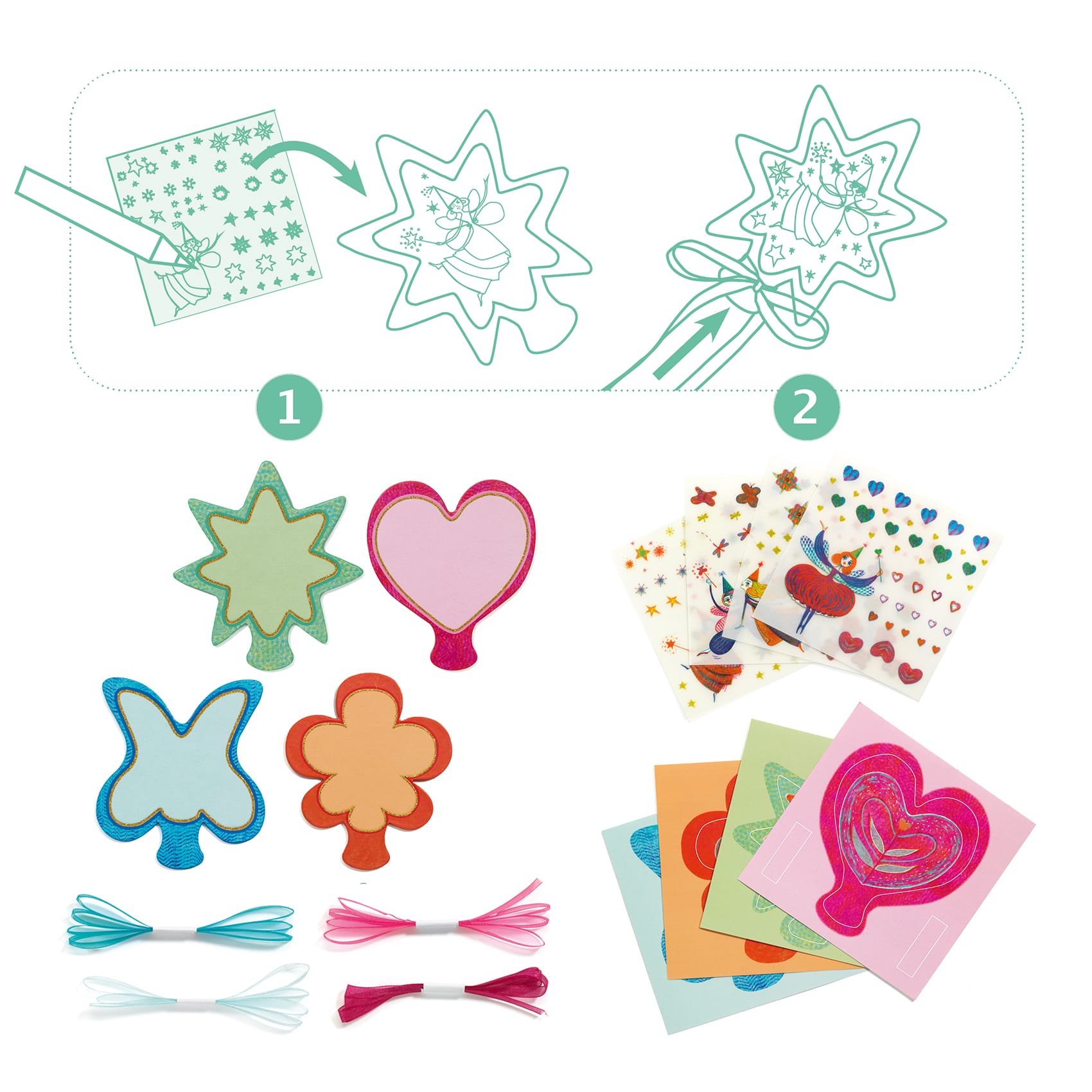 Djeco | Crea le Bacchette Magiche, Kit Fai da Te DJ07950