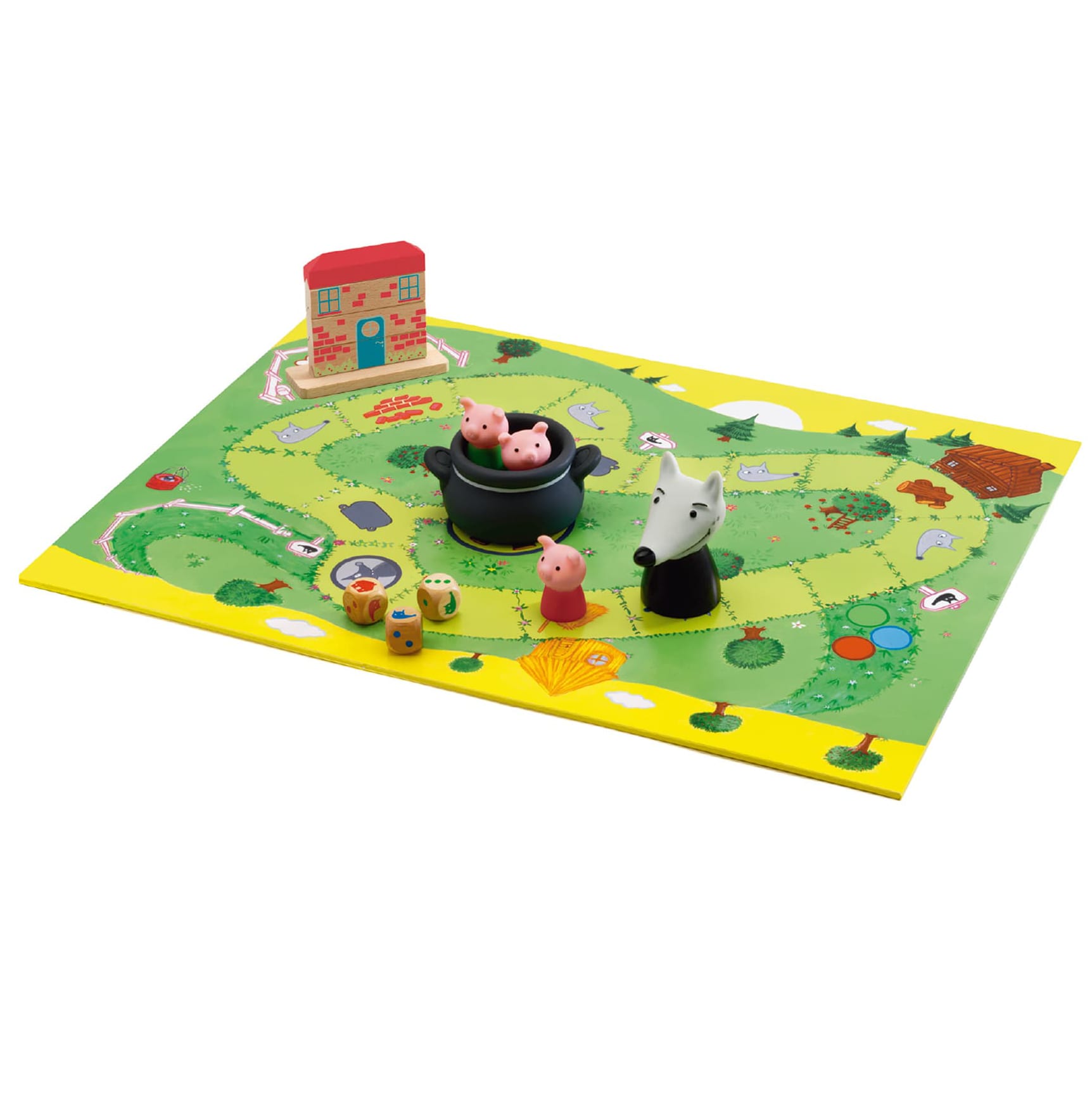 Gioco da Tavolo Cooperazione Woolfy, I Tre Porcellini | Djeco DJ08427