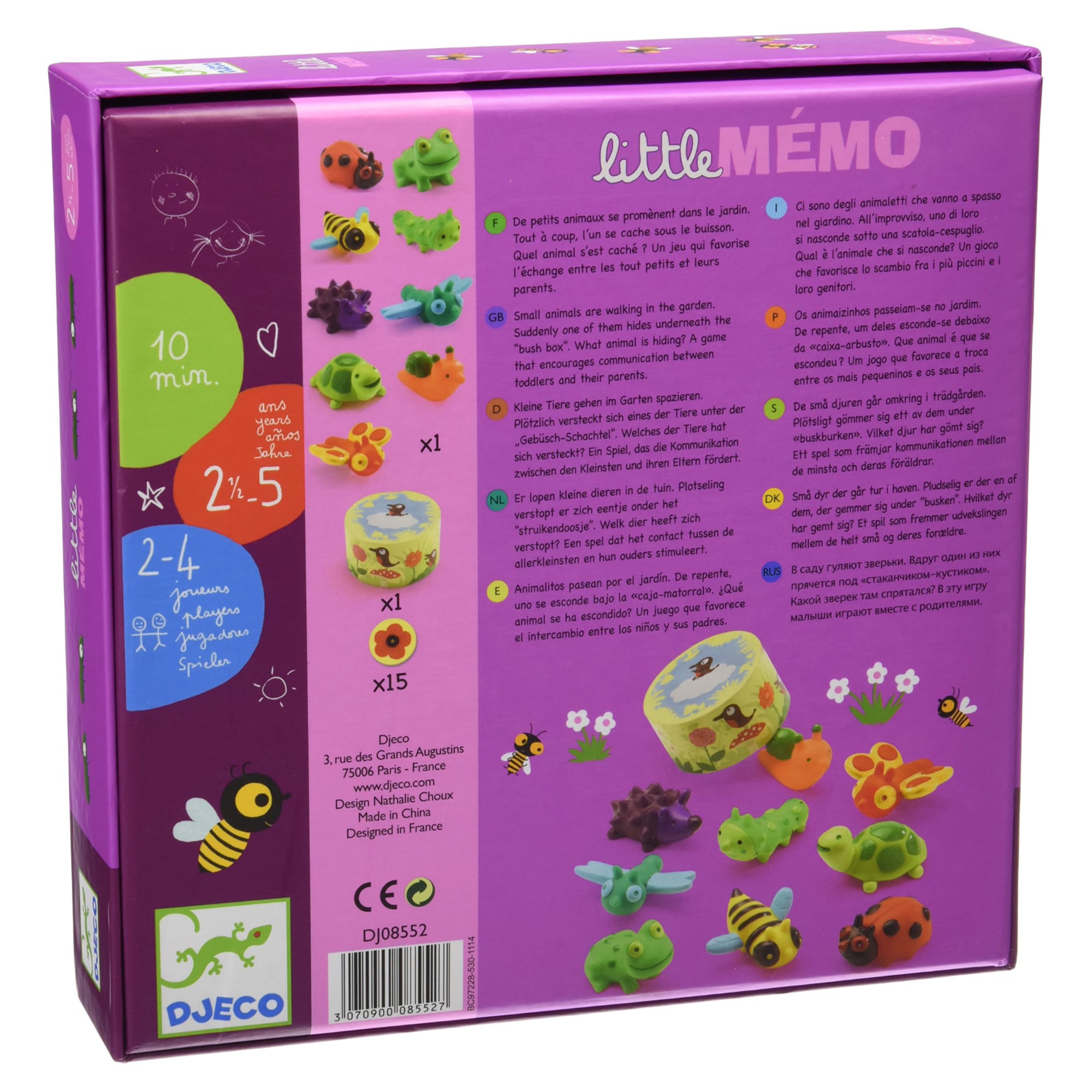 Gioco di Memoria Little Memo, 2 ½ - 5 anni | Djeco DJ08552