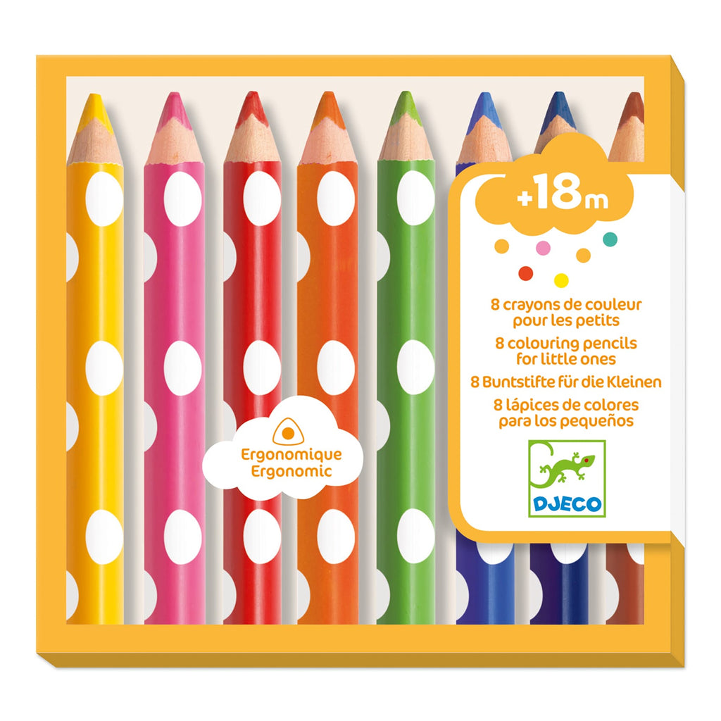 Djeco | Matite colorate per i piccoli, 8 pezzi