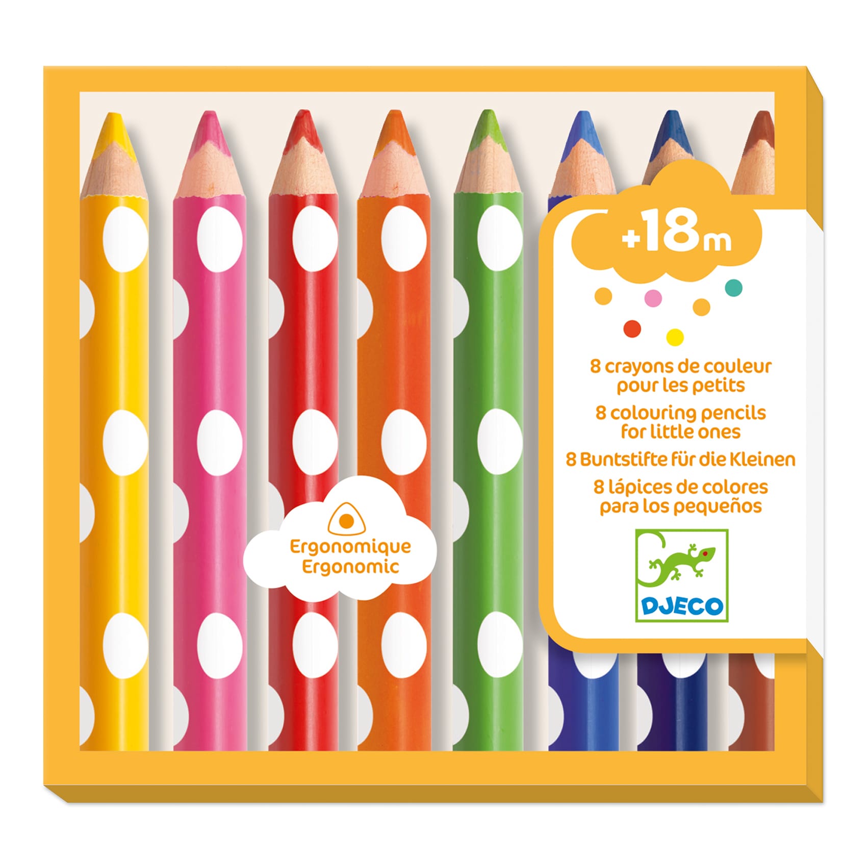 Djeco | Matite colorate per i piccoli, 8 pezzi