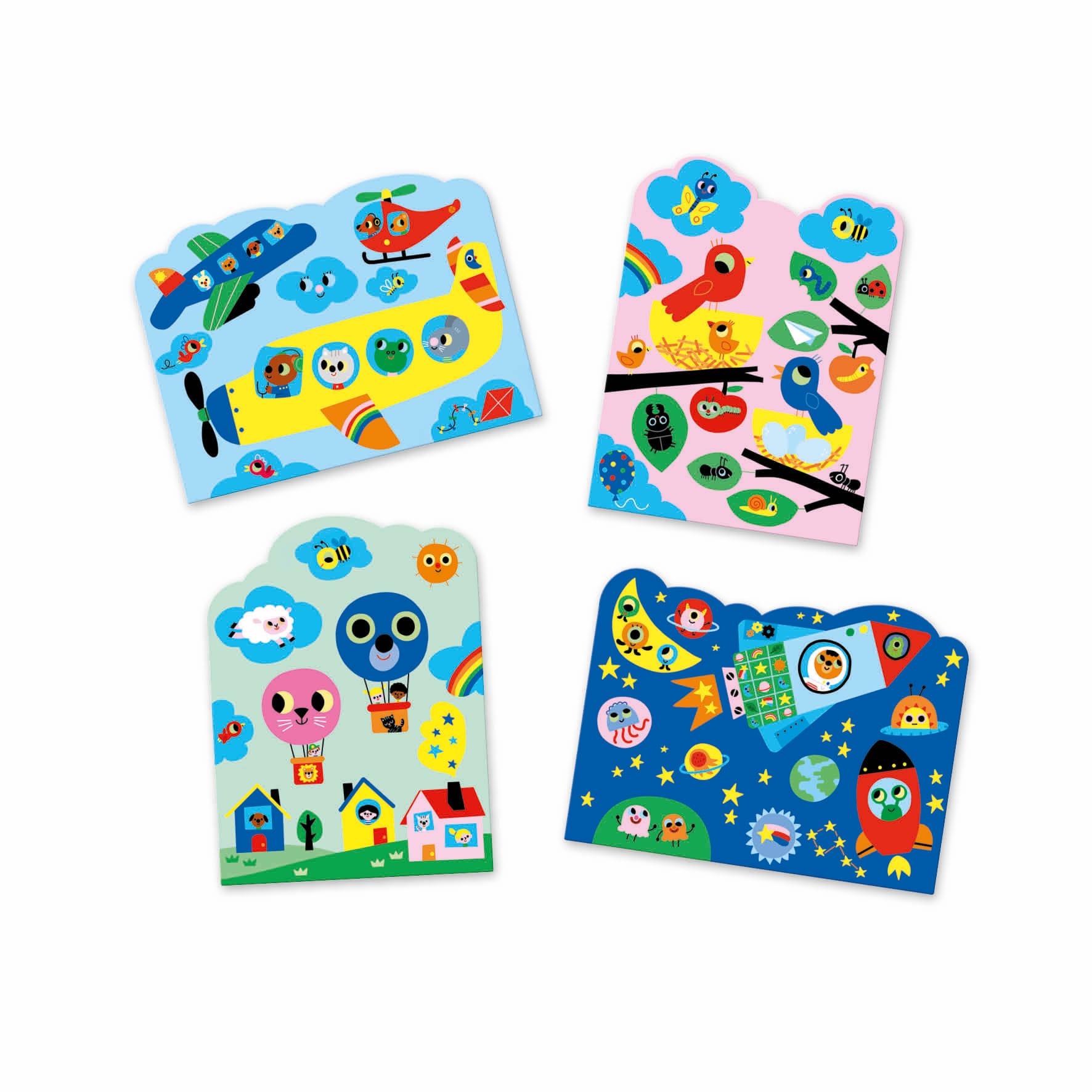 Disegni Magici da Colorare con l'acqua Volare Hidden in the Sky Djeco DJ09061