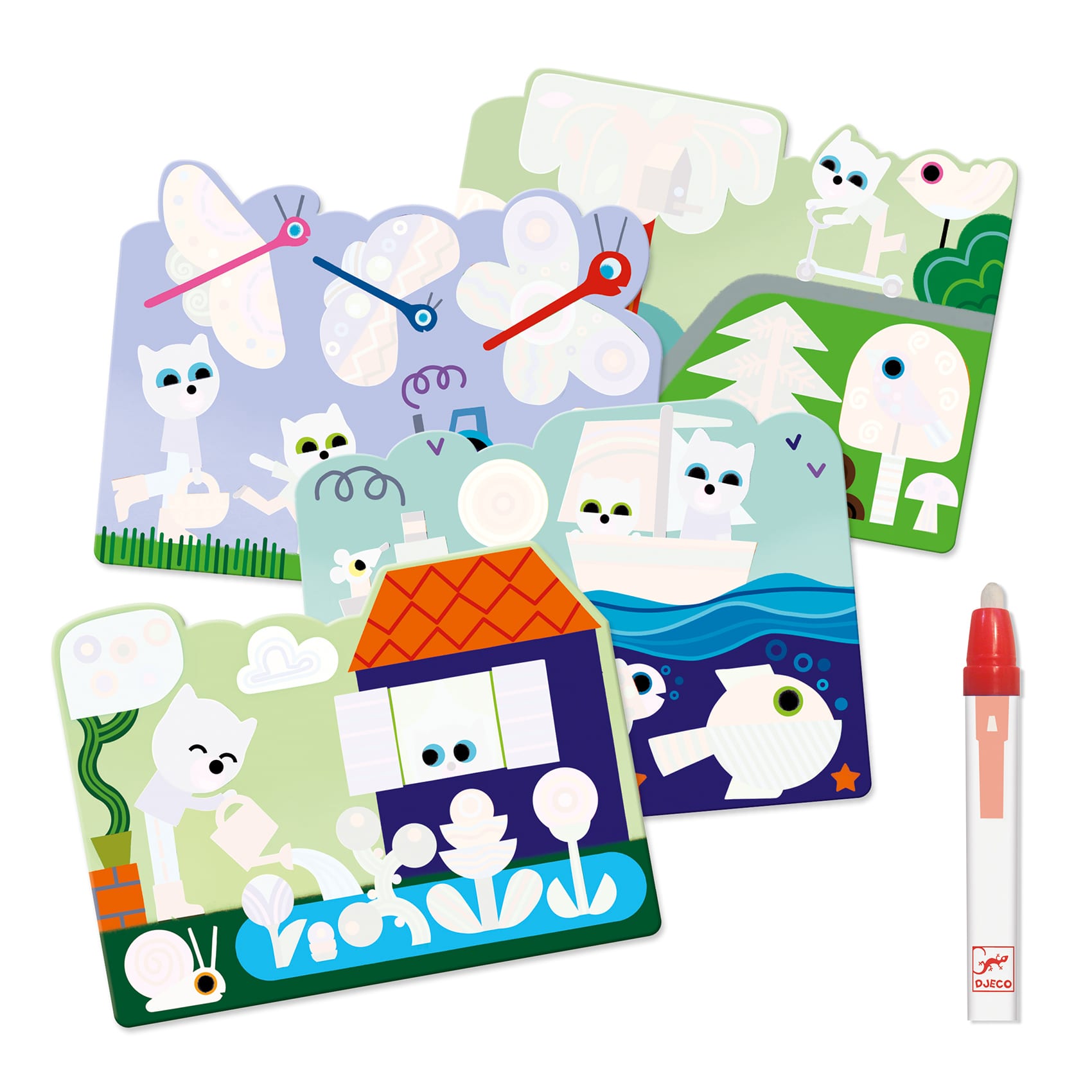 Disegni magici da colorare con acqua Giardino