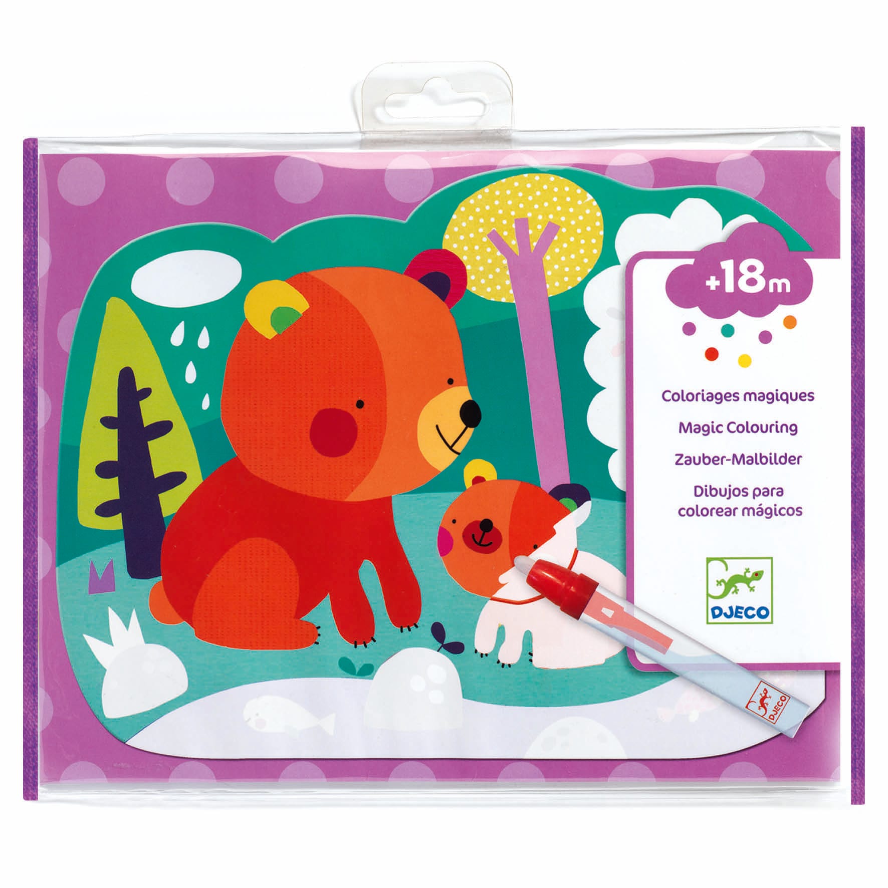 Djeco | Disegni Magici da Colorare all’infinito con acqua Bosco DJ09064