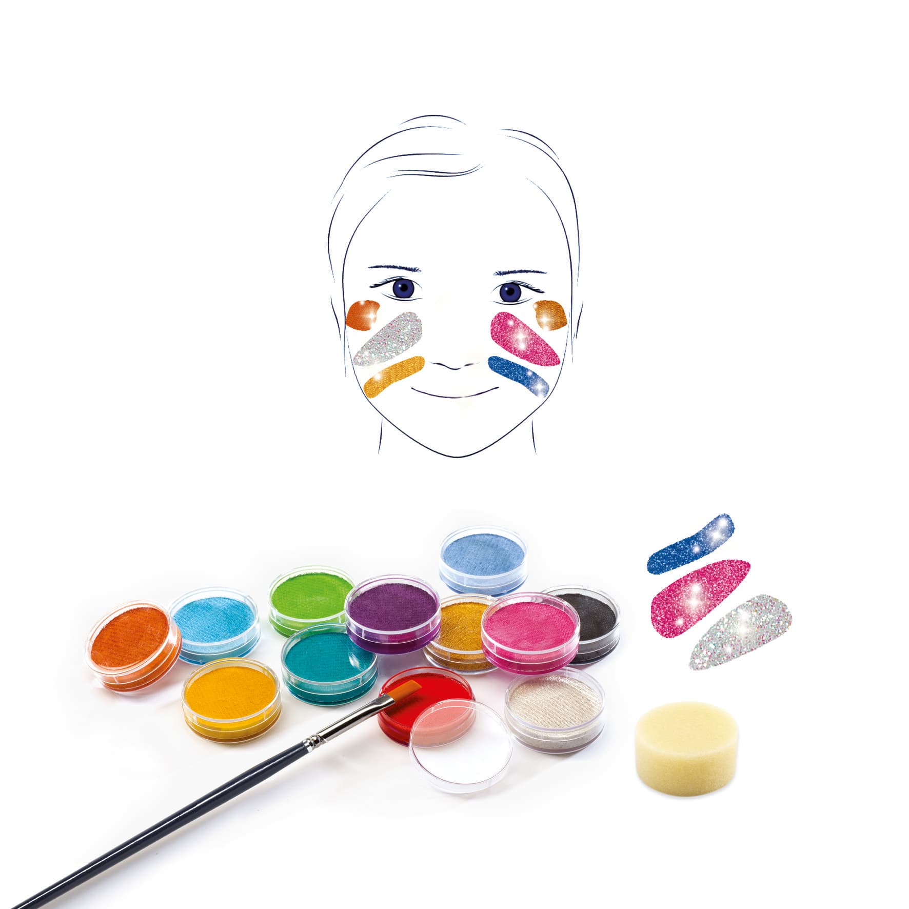 Face painting colors for kids, Nature