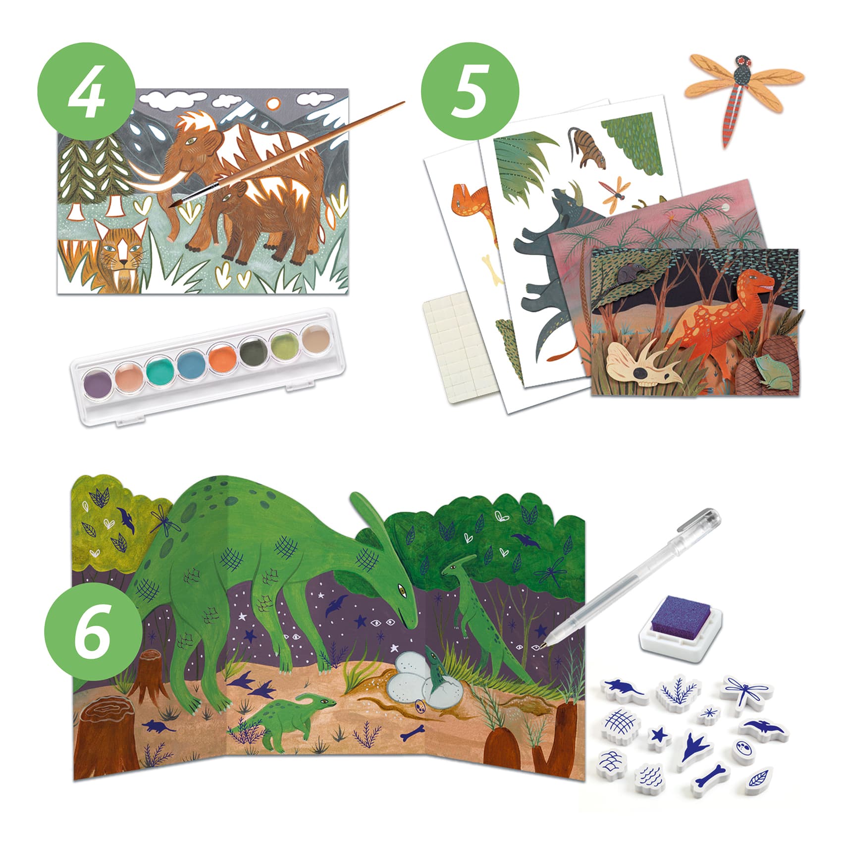 Djeco | Dino Box, Attività Manuali con i Dinosauri, 6 anni + DJ09331