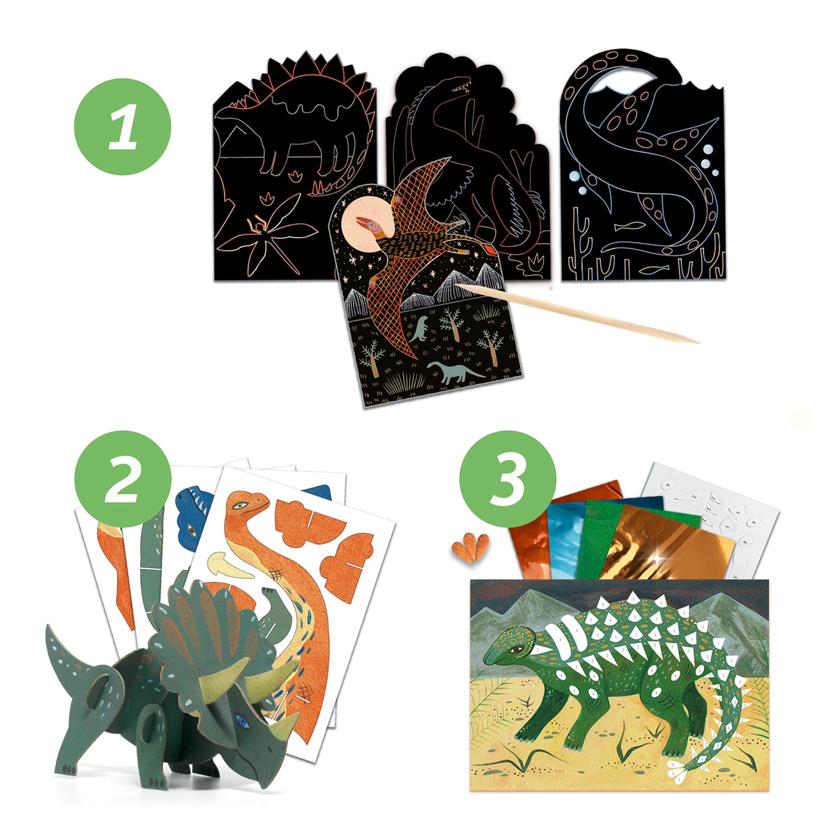 Djeco | Dino Box, Attività Manuali con i Dinosauri, 6 anni + DJ09331