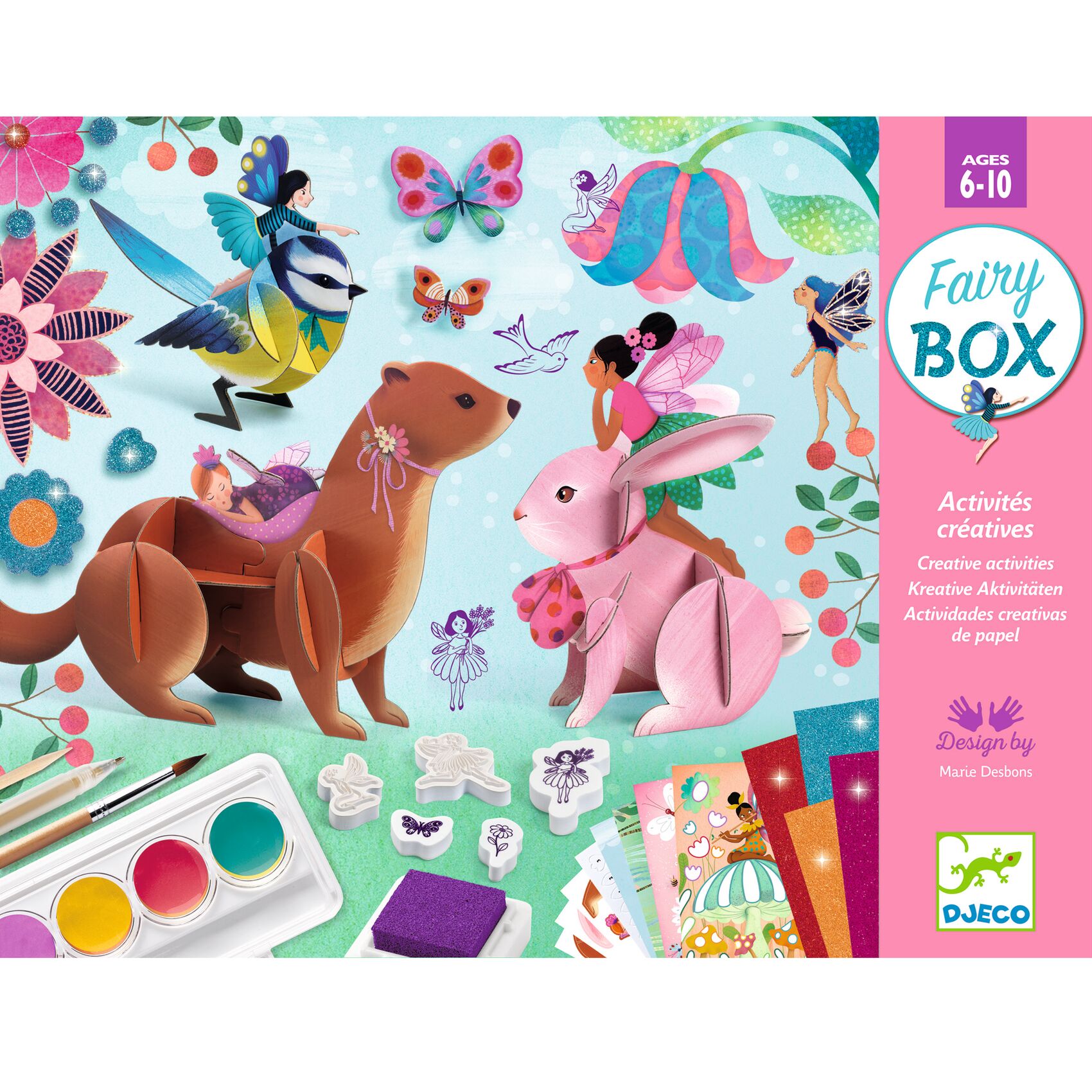 Djeco | Fairy Box, Kit Multi Attività Manuali Fatine, 6 anni + DJ09332