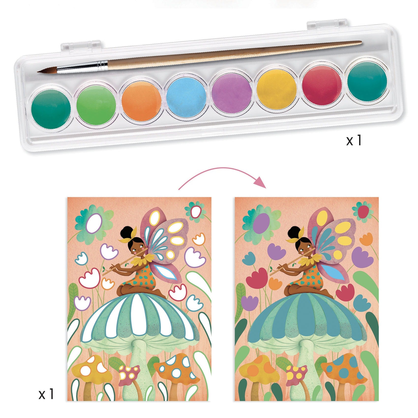 Djeco | Fairy Box, Kit Multi Attività Manuali Fatine, 6 anni + DJ09332