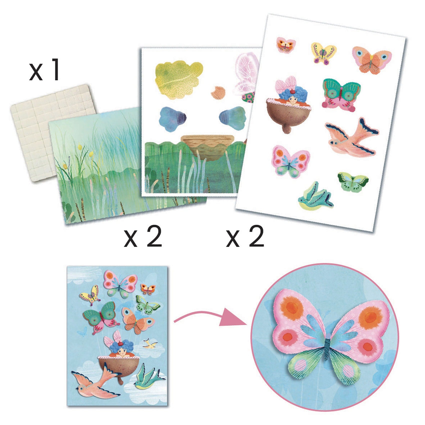 Djeco | Fairy Box, Kit Multi Attività Manuali Fatine, 6 anni + DJ09332