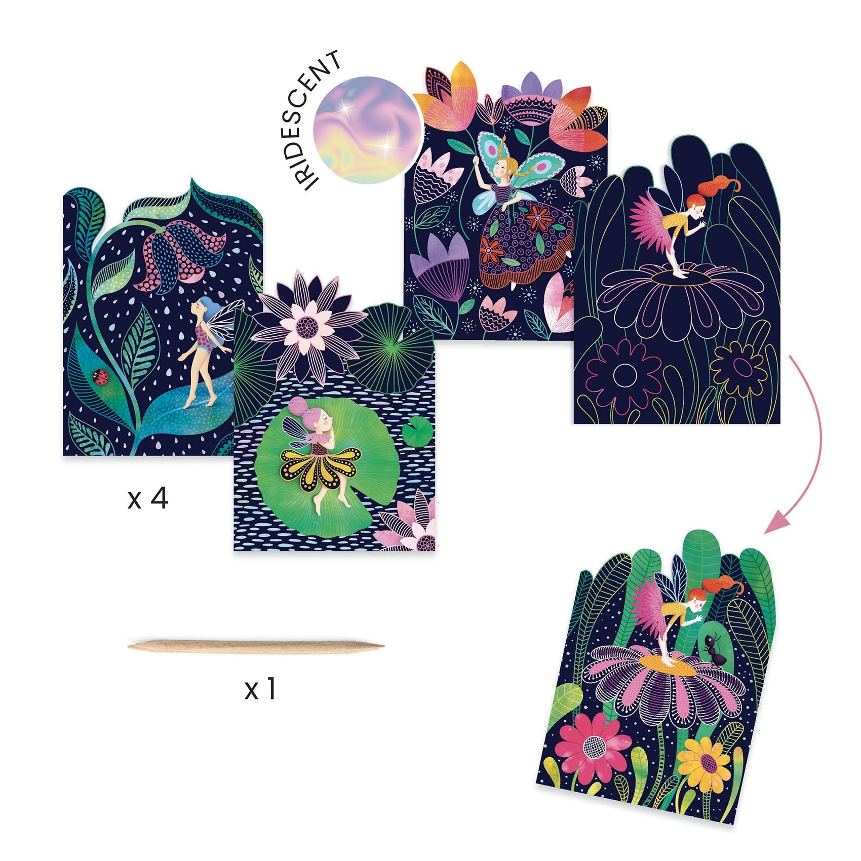 Djeco | Fairy Box, Kit Multi Attività Manuali Fatine, 6 anni + DJ09332