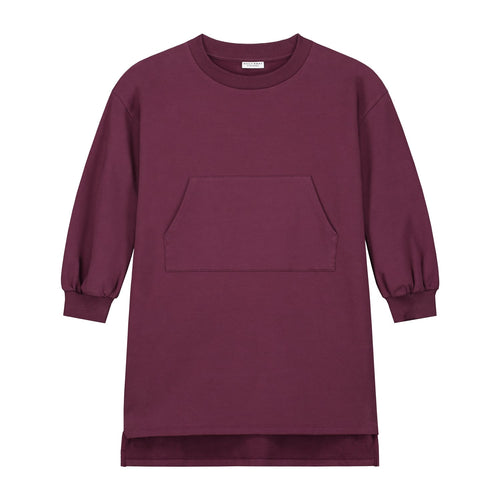 Daily Brat | Abito felpato cotone bio Allie Autumn Purple, Bambina