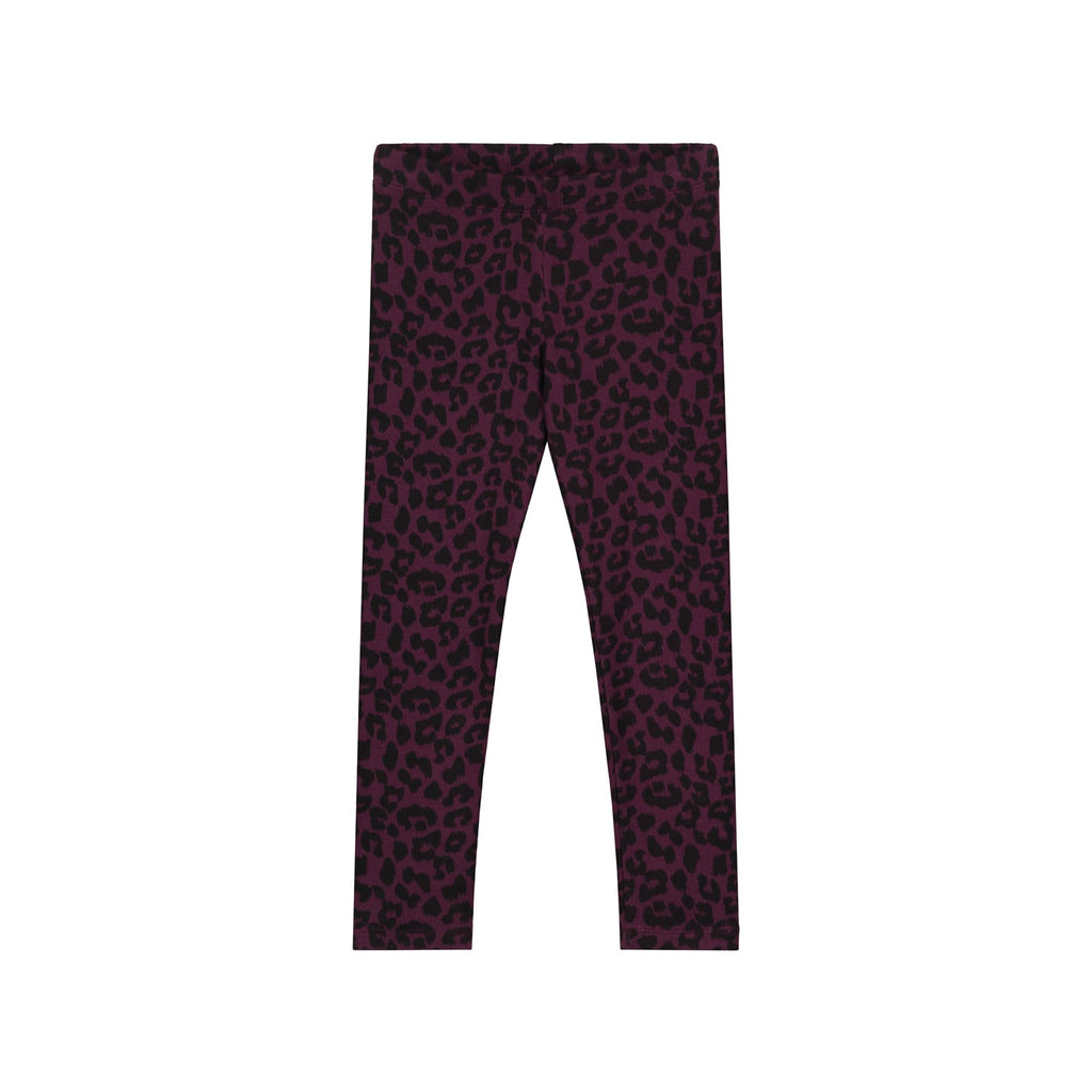 Daily Brat | Leggings leopardati in cotone bio Autumn Purple, Bambina