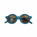 Grech&Co | Occhiali da sole flessibili UV400, Round Bambini Teal