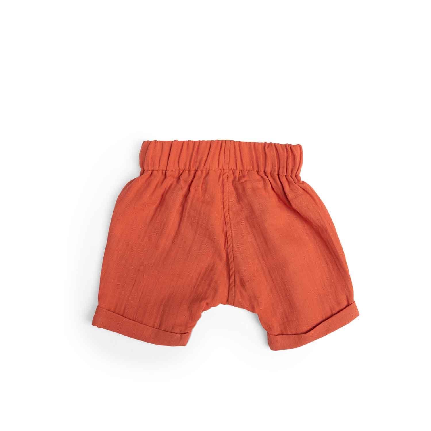 Moulin Roty | Pantaloncini in mussola di cotone arancione, Harry Bord de mer