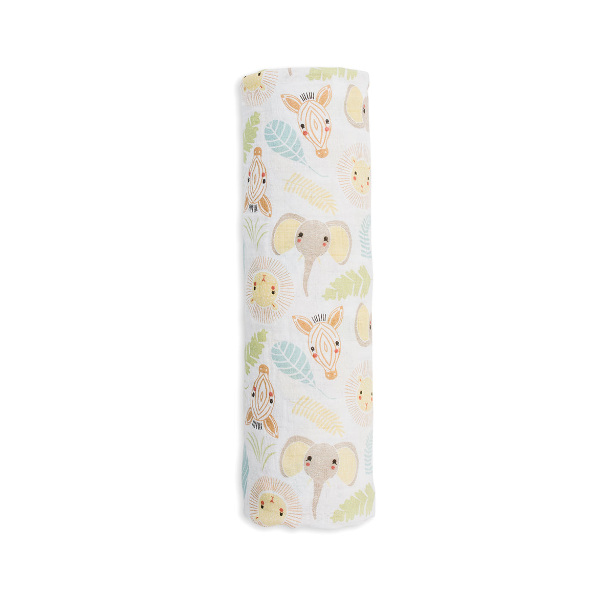 Copertina Swaddle 120x120cm, Safari Giungla, Mussola Cotone Lulujo